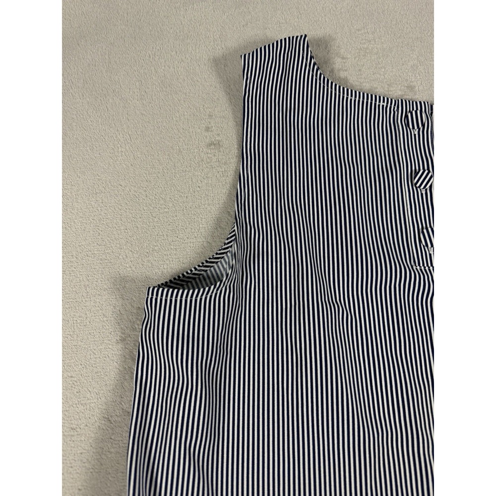 J.Crew Women's Sleeveless Striped Shell Blouse With Back Button Size L - Picture 15 of 16